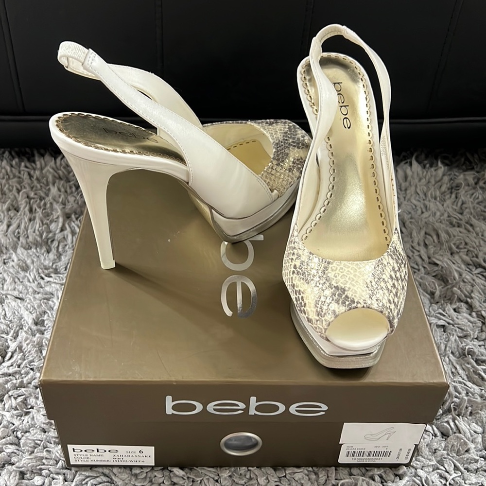 Bebe heels 6 Zahara Snake